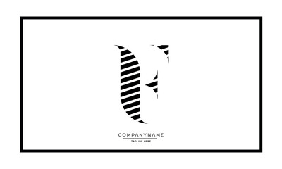 F, FF Alphabet letters logo vector icon