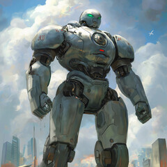 Fototapeta premium robot in the city