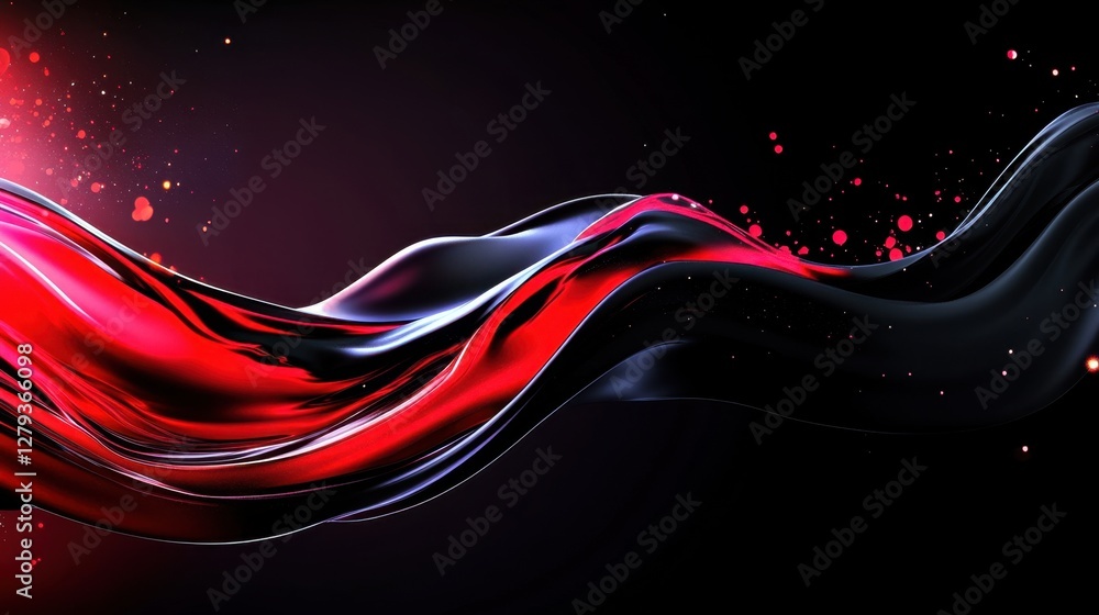 Aufkleber abstract modern red background with glow and bokeh chaos