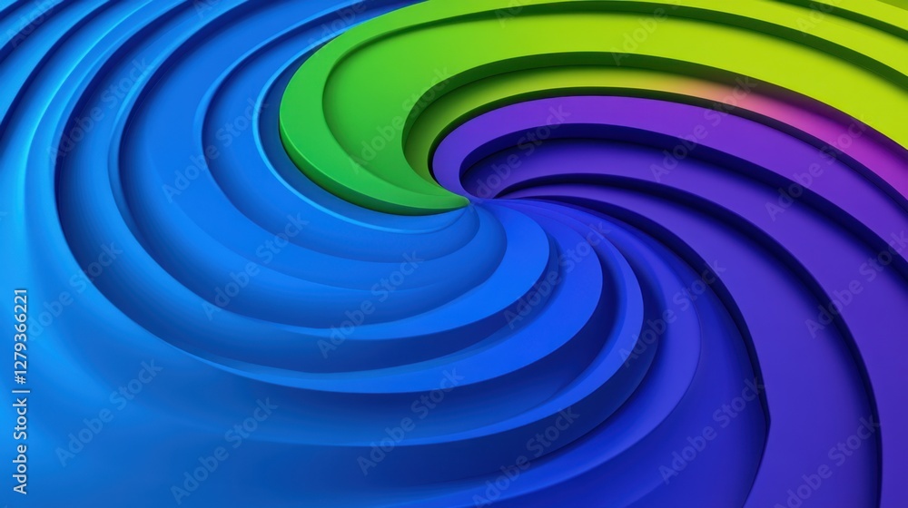 Aufkleber abstract pistachio and sapphire background with concentric circles in different sizes