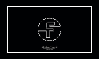 F, FF Alphabet letters logo vector icon