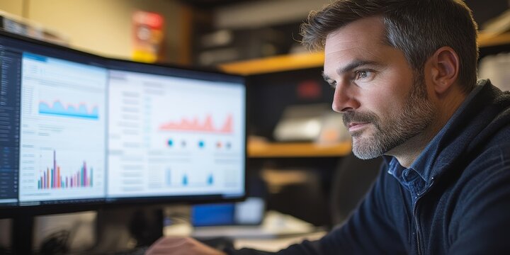 Professional Analyzing MarTech Solutions with a Digital Interface Featuring Marketing Technology and Data Analytics - Powered by Adobe