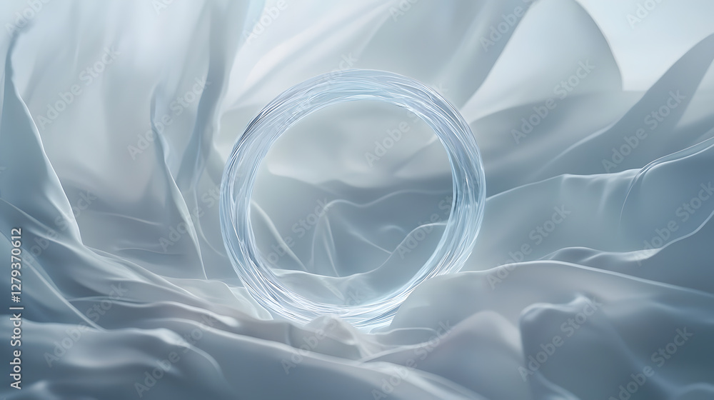 Poster fluid motion abstract artwork studio setting digital art serene environment close-up view ethereal c