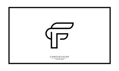 F, FF Alphabet letters logo vector icon