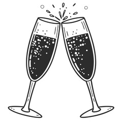 two glasses of champagne