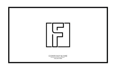 Obraz premium F, FF Alphabet letters logo vector icon