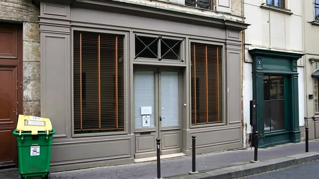 Elegant retro shopfront in Paris