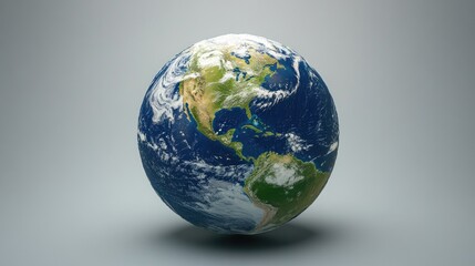 Fototapeta premium Our Amazing Planet Earth, A 3D Render of the Globe