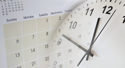 Clock and calendar