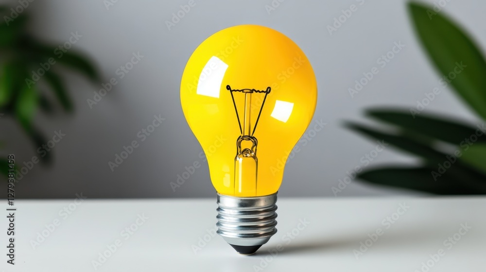 Poster a hand-drawn light bulb on paper, transitioning into a real glowing bulb, symbolizing the transforma
