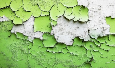 Obraz premium Mold Growth and Peeling Paint on Decaying Wall Surface Abstract Texture Background