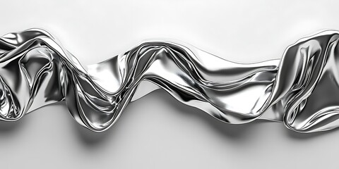 Obraz premium Abstract Silver Fabric Drape
