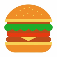 vector illustration of a hamburger