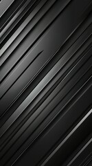 Obraz premium Dark metallic surface with diagonal lines creating an abstract pattern and depth perception