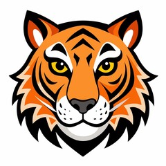 tiger head vector isolated on white background