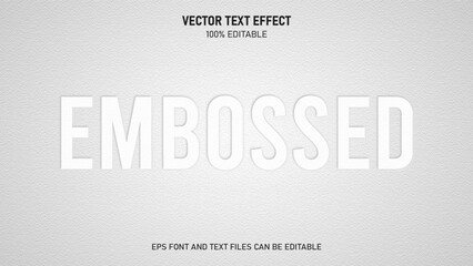 Embossed text effect