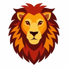 lion head isolated on white background