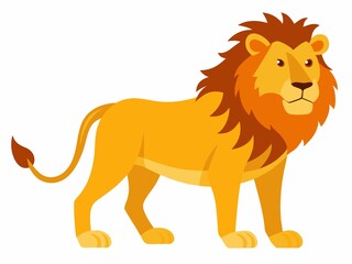 lion cartoon isolated on white background
