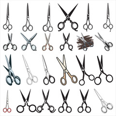 Scissors Silhouette set