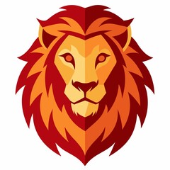 Fototapeta premium lion head vector isolated on white background