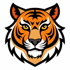 tiger head vector isolated on white background