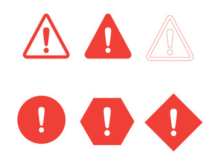 Caution signs. Symbols danger and warning signs.