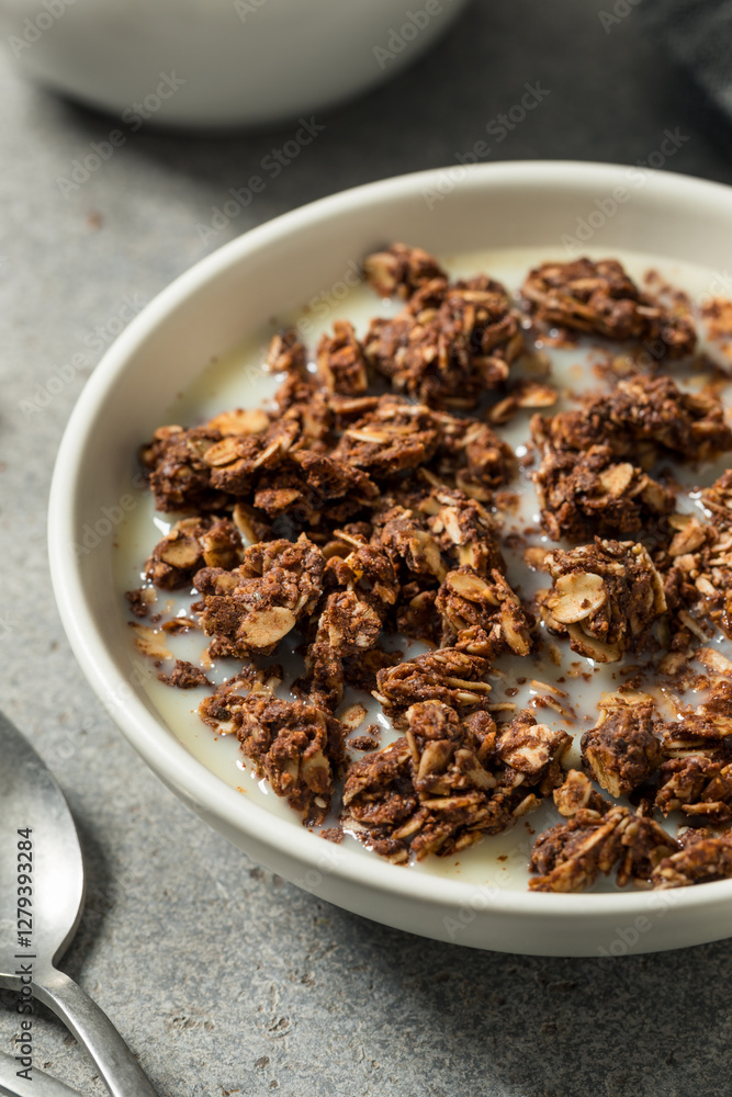 Canvas Prints Homemade Healthy Chocolate Granola Breakfast Cereal