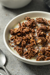 Homemade Healthy Chocolate Granola Breakfast Cereal