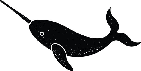 narwhal the unicorn of the sea vector icon.eps © Sontos 