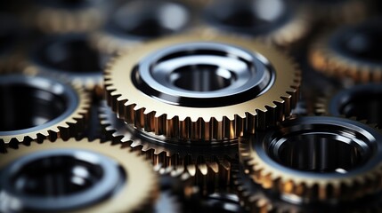 Precisely Interlocking Gears: A Symphony of Metal and Gold