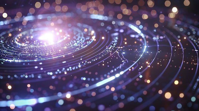 A glowing AI-powered analytics dashboard displaying real-time data predictions for business decisions.