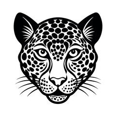 Intricate Leopard Head Outline Vector for Illustrations