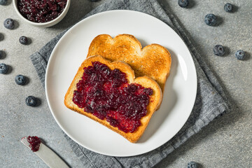Sweet Healthy Blueberry Jelly and Toast