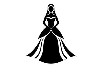 bride wedding icon silhouette