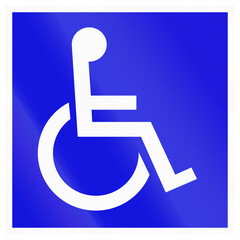 Israel prohibitory road sign - Disabled Parking