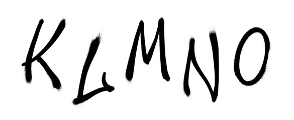 Graffiti spray font alphabet. Part 3. Vector illustration © Yevhen