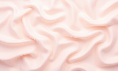 Soft pink satin fabric draped elegantly