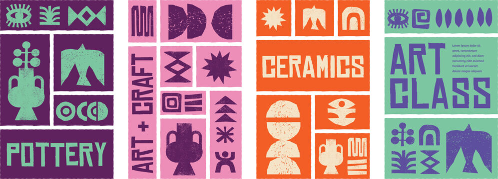 Abstract textured hand drawn design. Africa, tribal art, design, craft and pottery concept illustrations. Abstract backgrounds, frames design