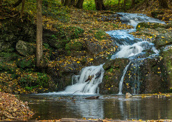 Waterfall in Polabd. Wodospad Szum. Jura.