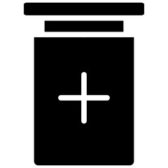 Fototapeta premium Pill Bottle Glyph Icon