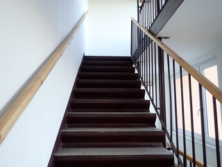 house staircase with light grey tiles