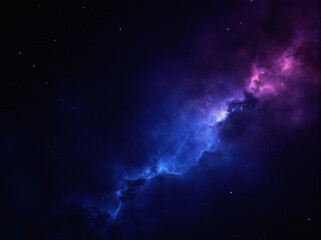 Obraz premium Cosmic Nebula with Starfield