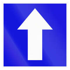Israel regulatory road sign - One-Way traffic