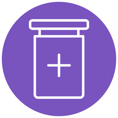 Pill Bottle Color Circle Icon