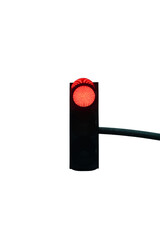Traffic Red Signal Isolated on White Background PNG