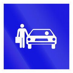 Israel road sign - Boarding and unboarding zone