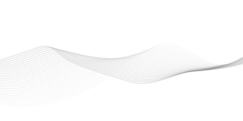 Abstract modern stylized black and grey white curve wave line smooth stripe white background. Use for banner, business, presentation vector illustration.
