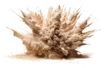 PNG  Exploding mineral plant studio shot.