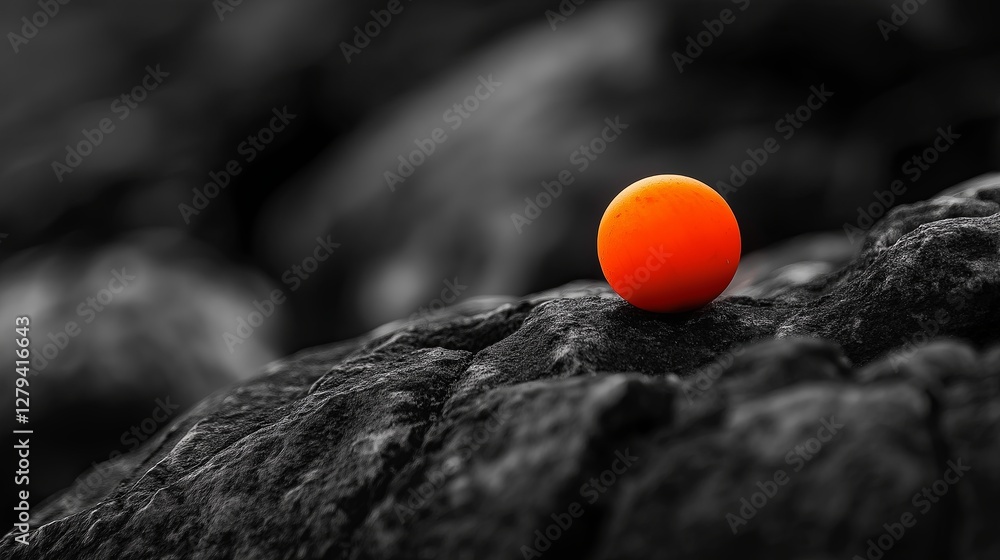 Aufkleber a monochrome world with one vividly colored object in focus.