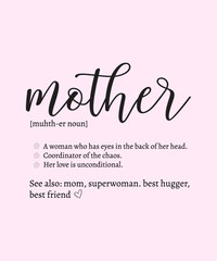 Fototapeta premium Mother day svg, Mama Funny Definition